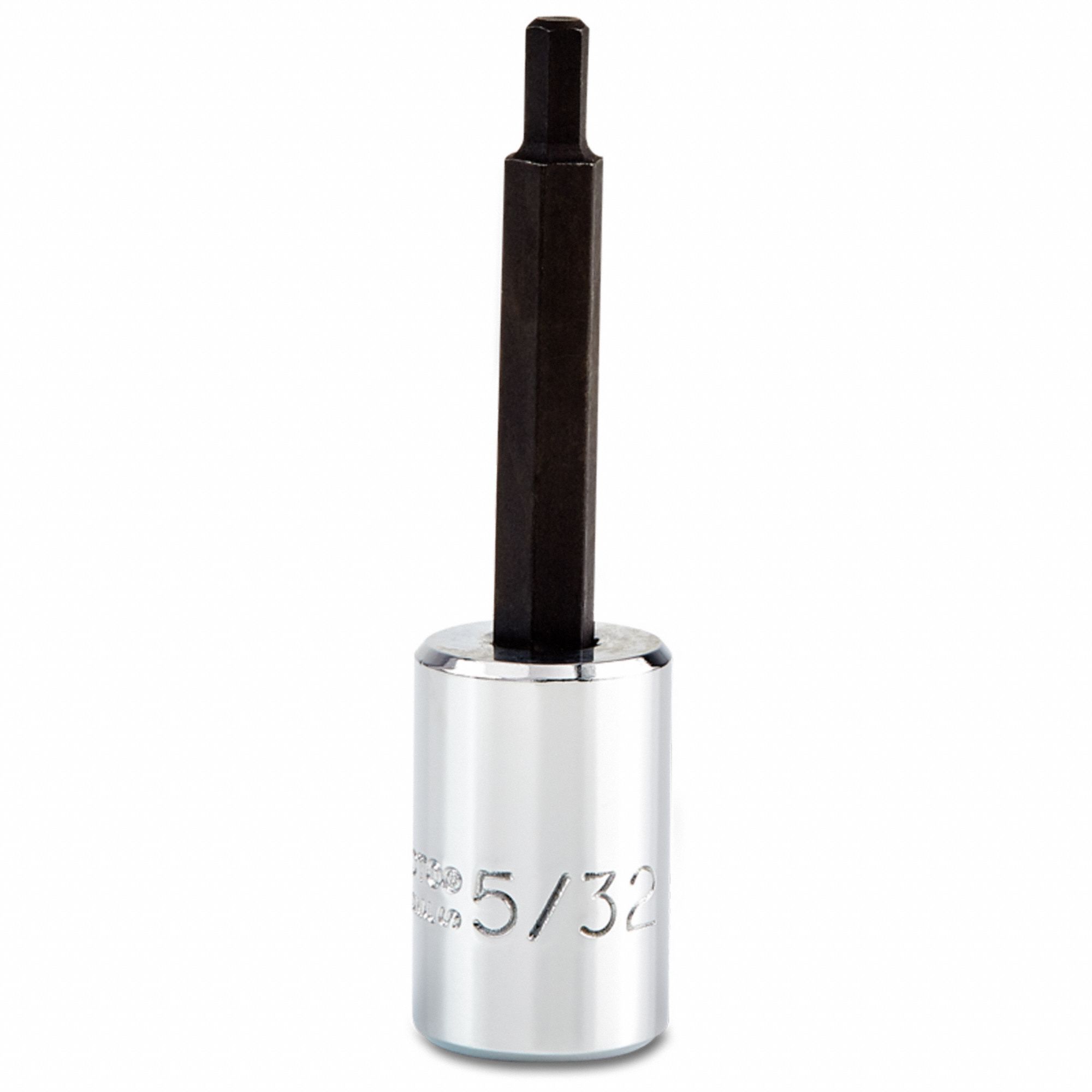 Socket Bit: 3/8 in Drive Size, Hex Tip, 5/32 in Tip Size, 2 23/32 in Overall Lg, Fixed Insert