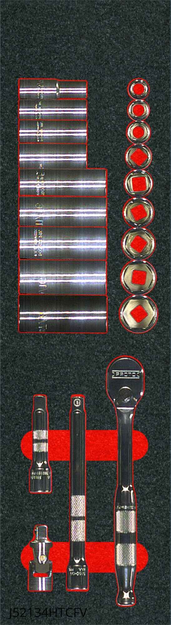 SOCKET SETS,3/8 IN DRIVE,POLISHED