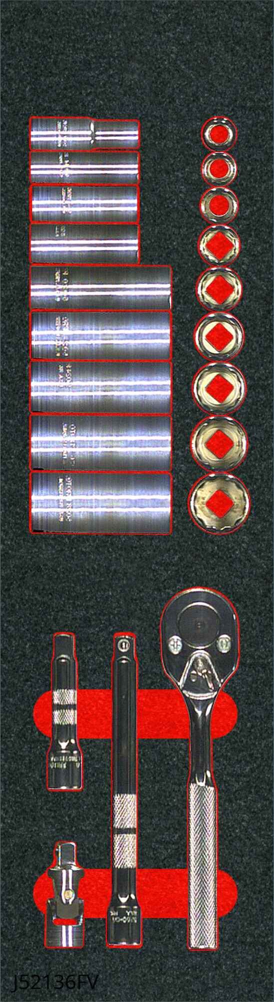 SOCKET SETS,3/8 IN DRIVE,POLISHED