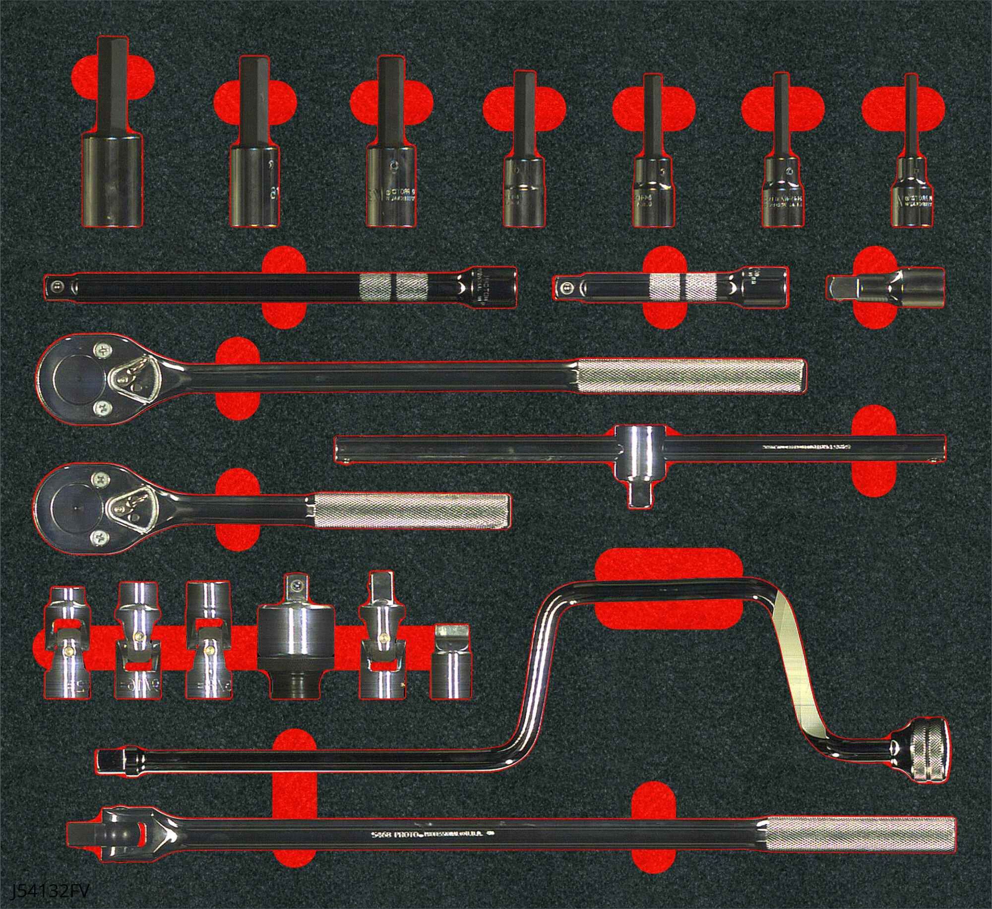 SOCKET SETS,1/2 IN DRIVE SIZE,SAE