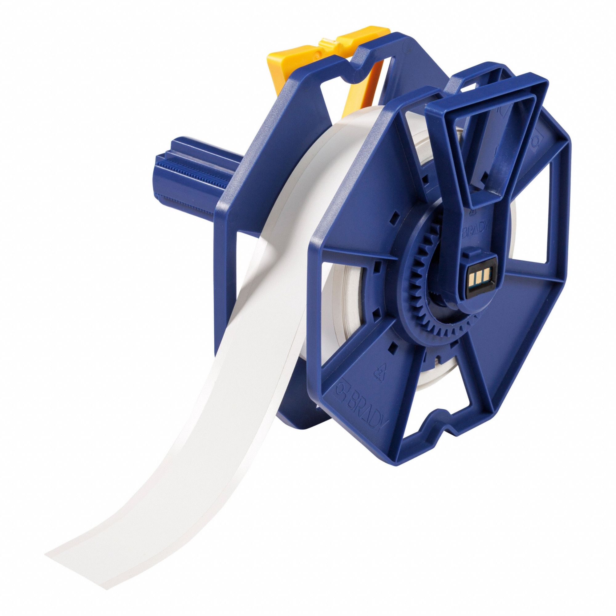 Continuous Label Stock: 1 1/8 in x 150 ft, Polyester, White (Matte), Indoor