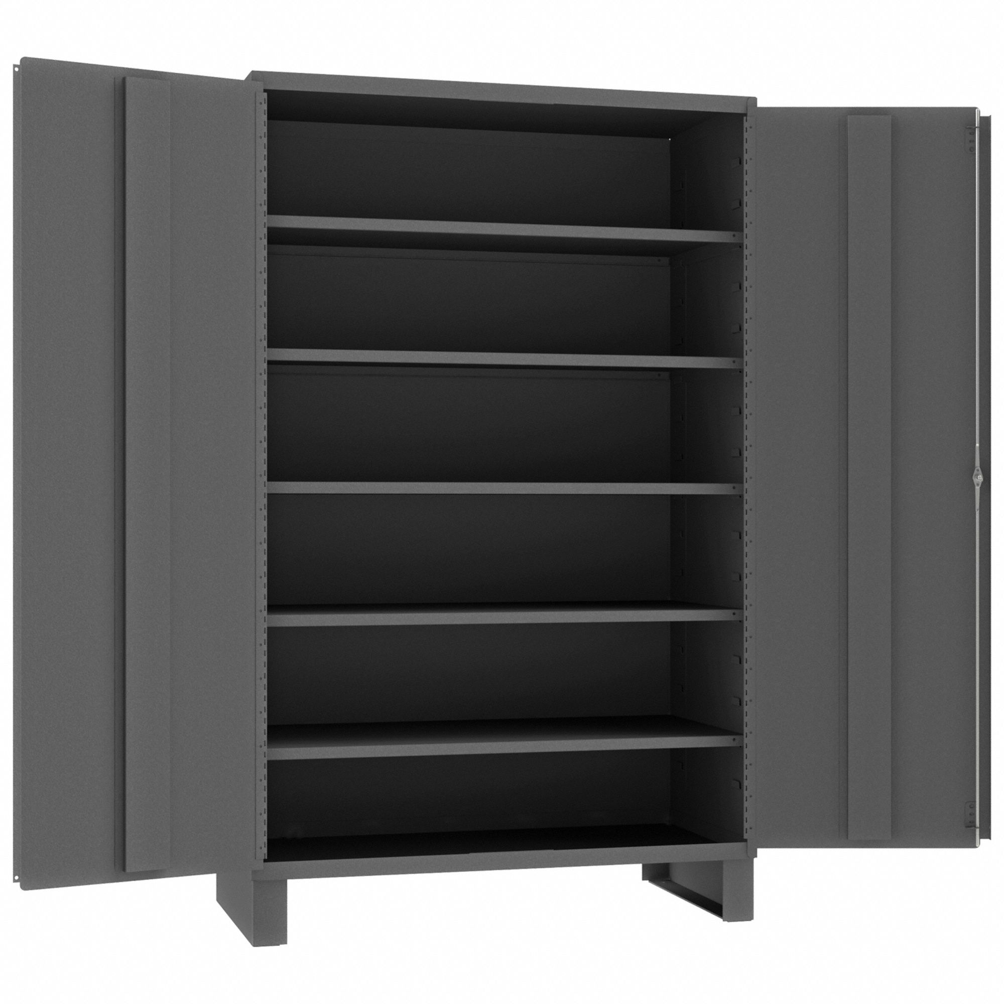 STORAGE CABINET, 48 IN X 24 IN X 78 IN, SWING HANDLE/KEYED, 14 GA PANEL THICK, LEGS