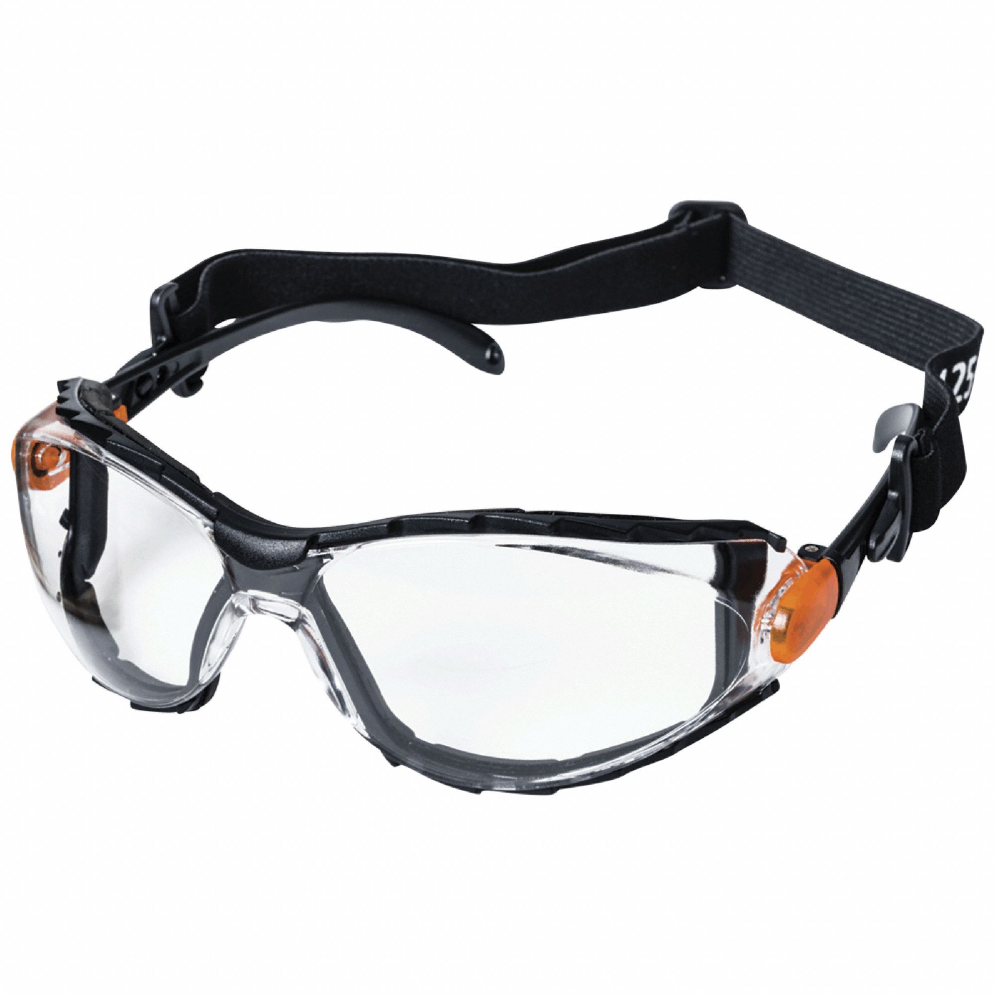 LUNETTES DE PROTECTION, MONTURE PLEINE, ENVELOPPANTE, PC, ANTIBUÉE, NR/ORNG/TRSP, CSA, UV, M, UNISEXES