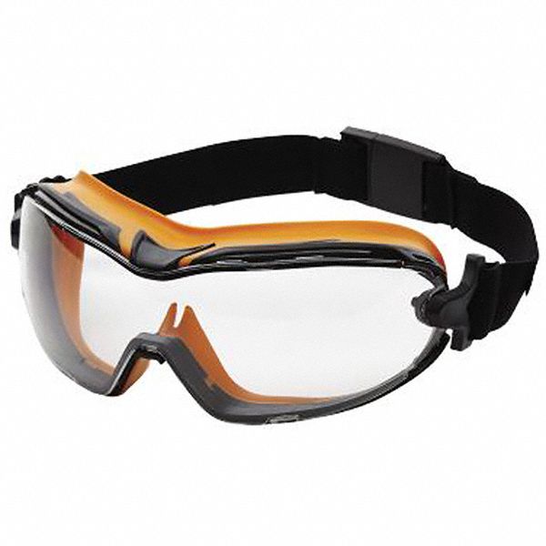 LUNETTES DE PROTECTION ÉTANCHES, OTG, PC, ANTIBUÉE, NOIR/ORANGE/TRNSP, CSA, UV, UNIVERSEL, UNISEXE