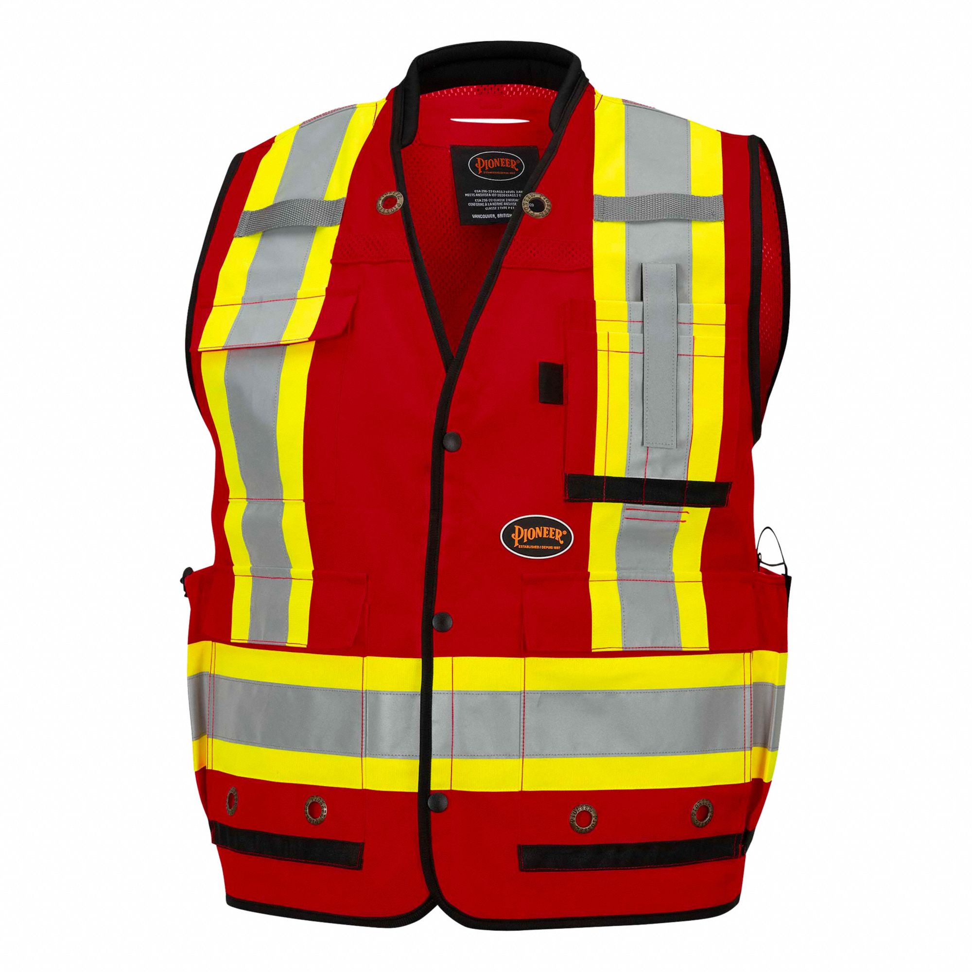 VESTE HAUTE VISIBILITE, ROUGE, H, M