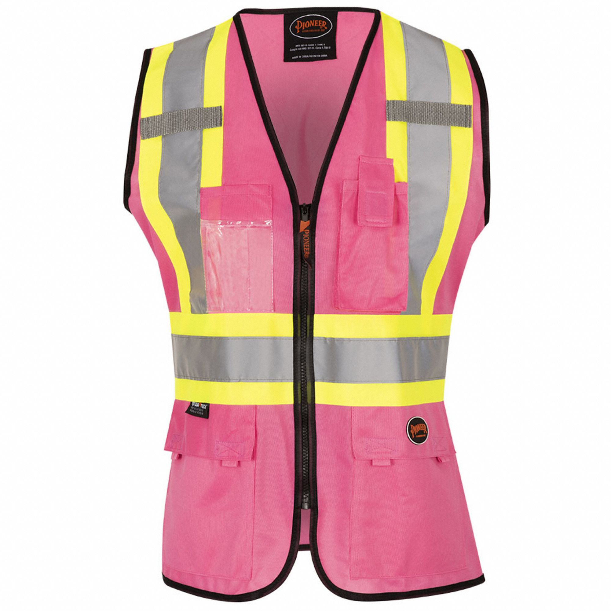 Pink reflective deals safety vest