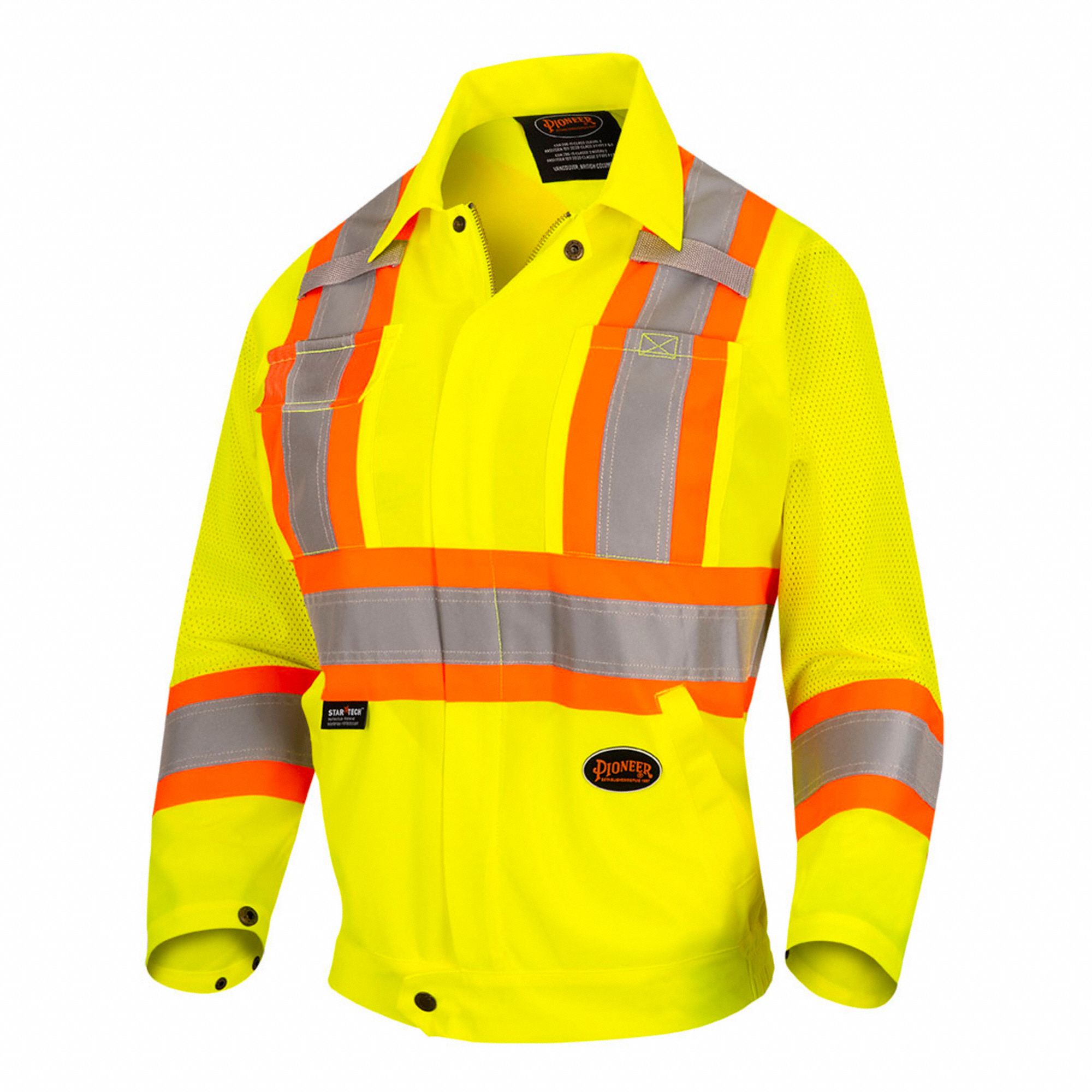 JACKET,GREEN, YELLOW,XL SIZE,POLYESTER
