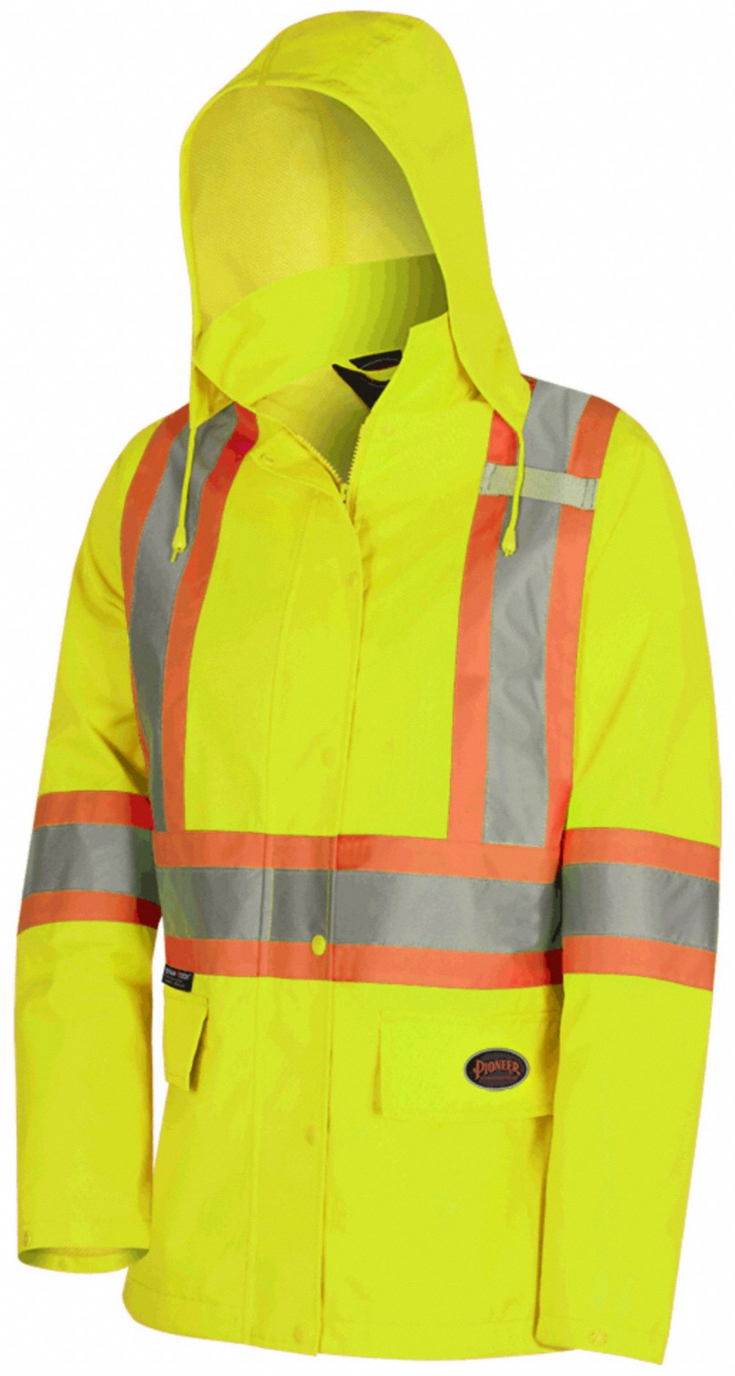 WOMEN'S 5628W COAT, 3XL, YELLOW, POLYESTER, STARTECH REFLECTIVE, ZIPPER/SNAPS, HI-VIS