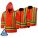 UNISEX PARKA, L, HI-VIS ORNG, POLY/PUR, STARTECH 4 IN REFLECTIVE TAPE, ZIPPER/SNAPS