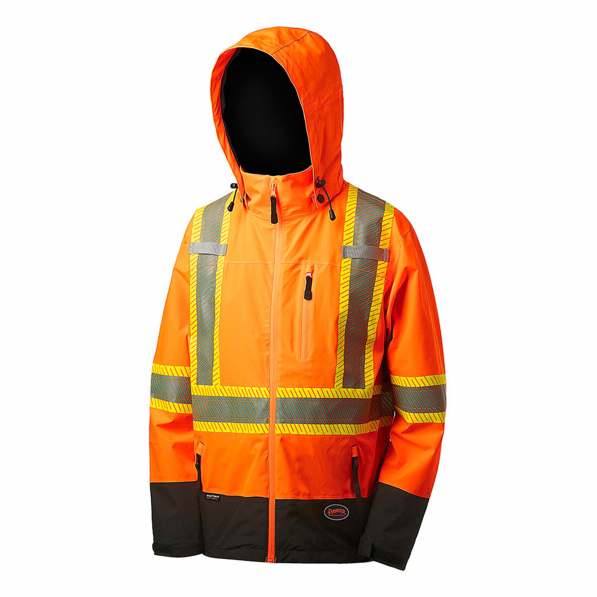 JACKET,ORANGE,SIZE L,ZIPPER