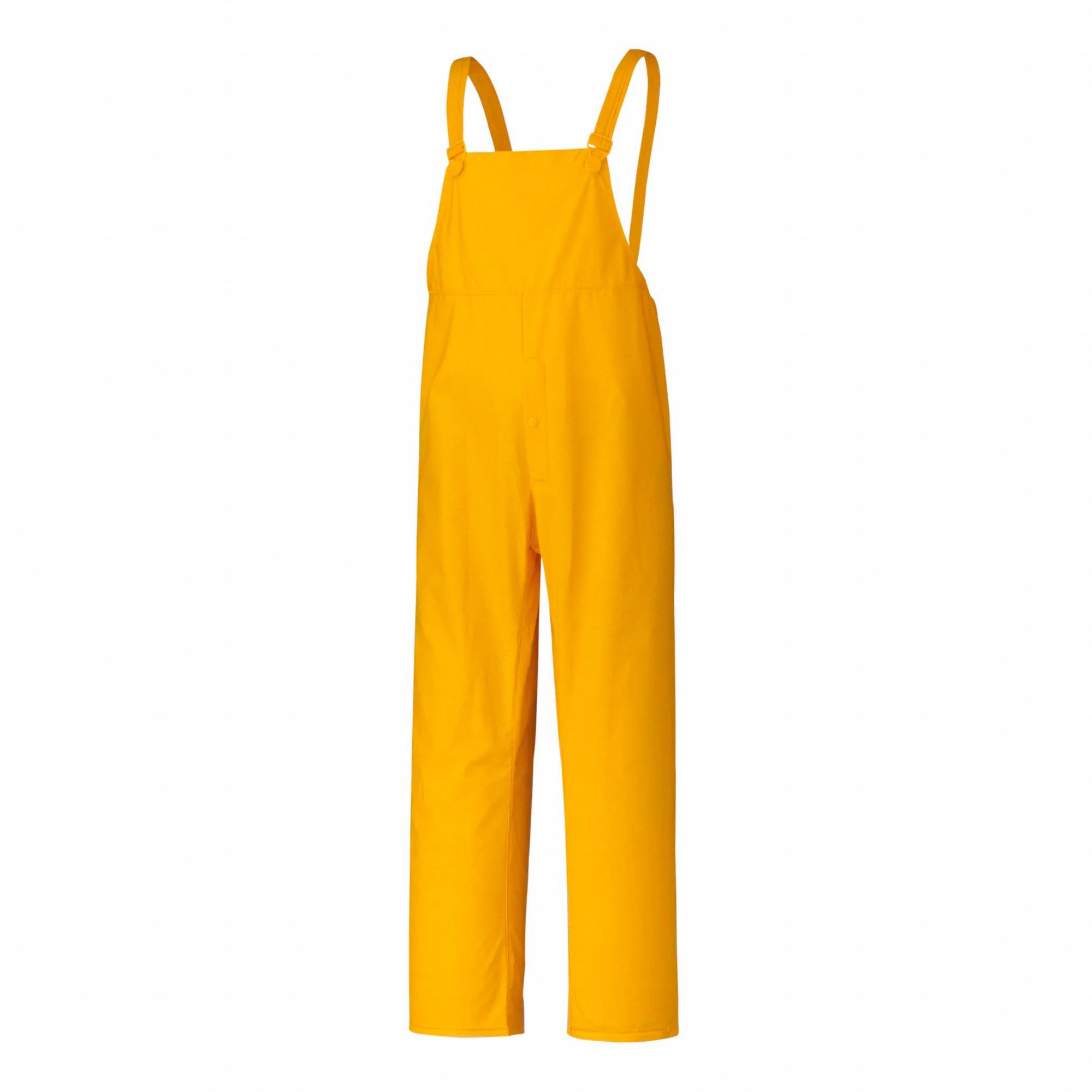 PVC Bib Pants,Waterproof,Yellow,3XL