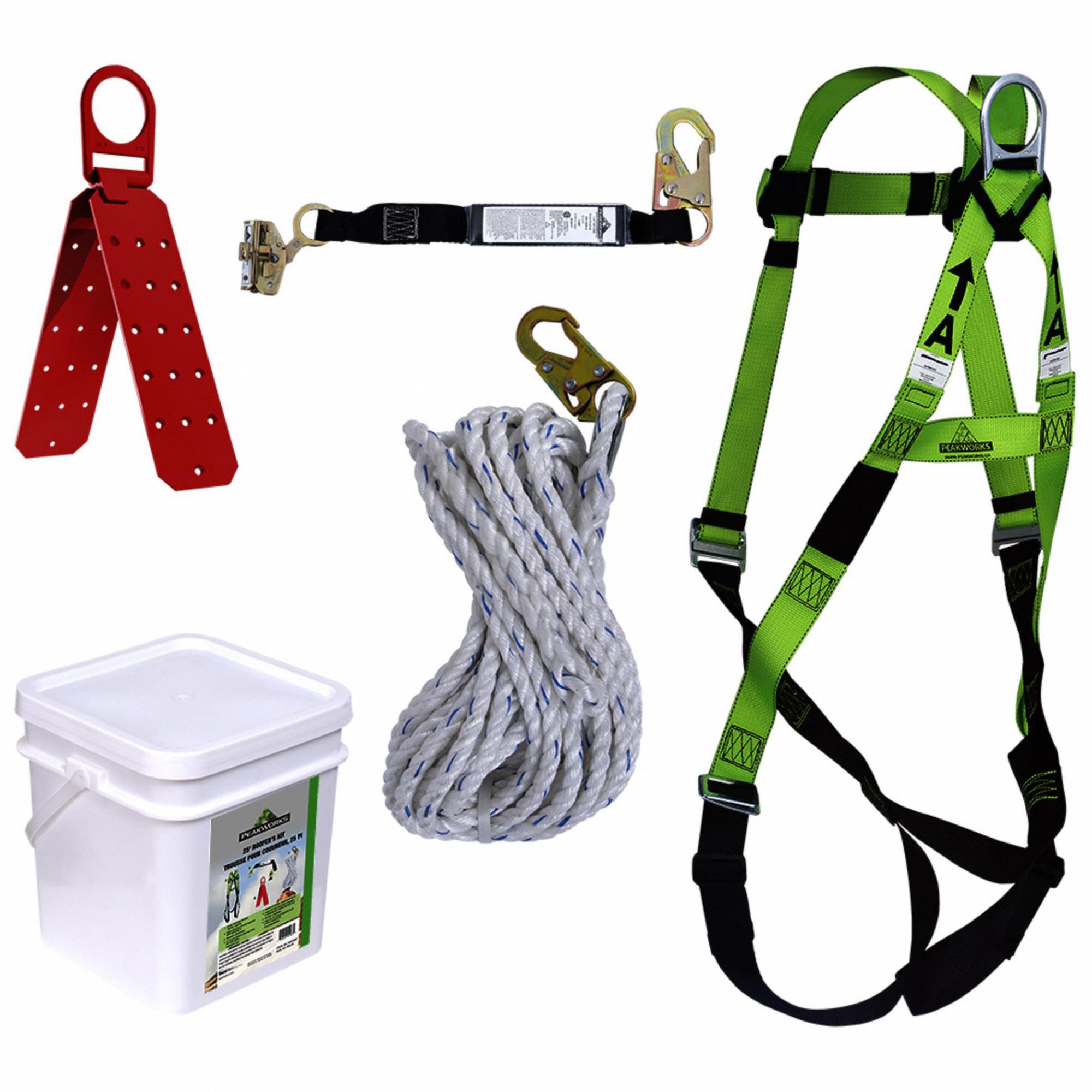 CONTRACTOR FALL PROTECTION KIT, UNIVERSAL, 310 LB CAPACITY