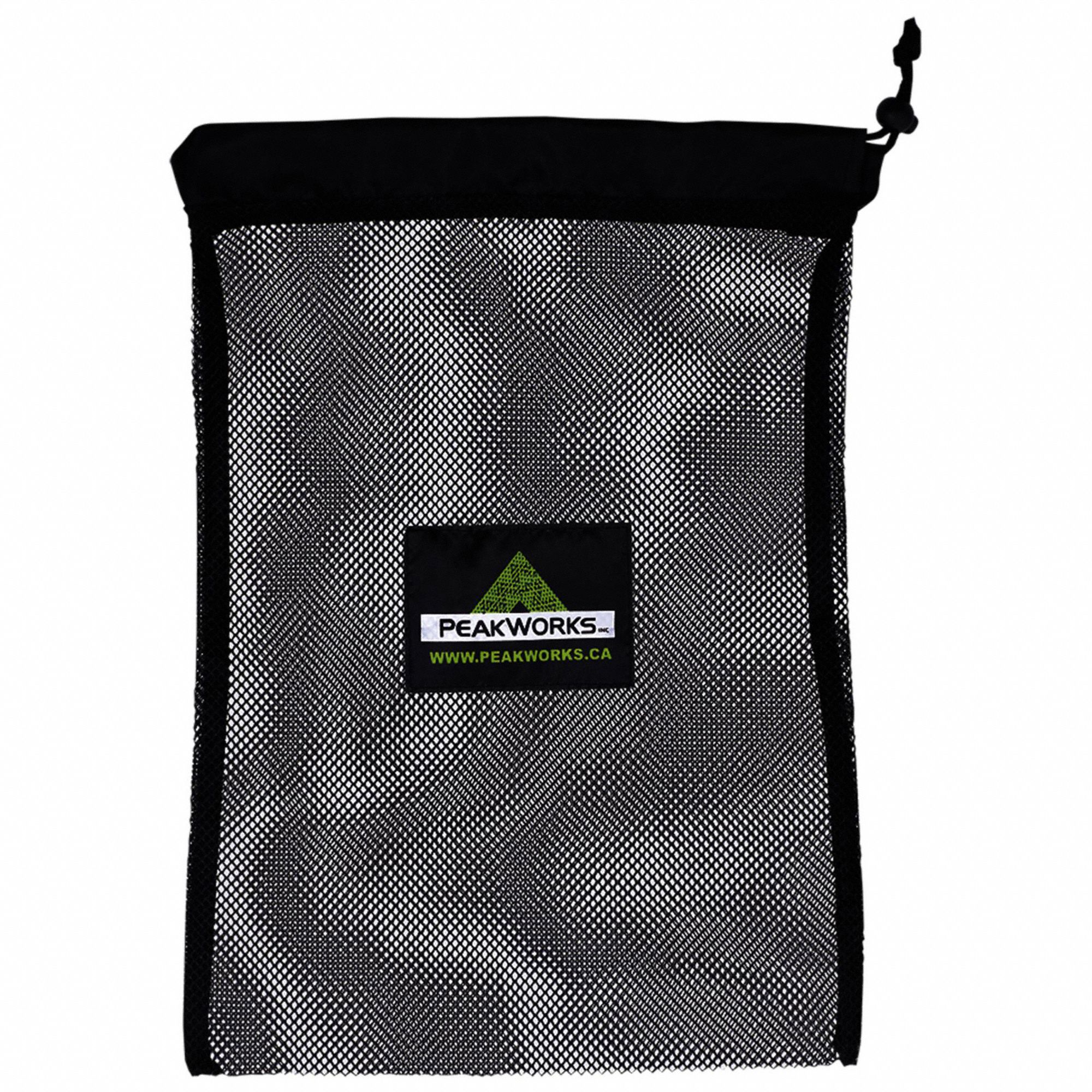 NYLON MESH HARNESS BAG, NYLON MESH WEBBING, BLACK/GREY