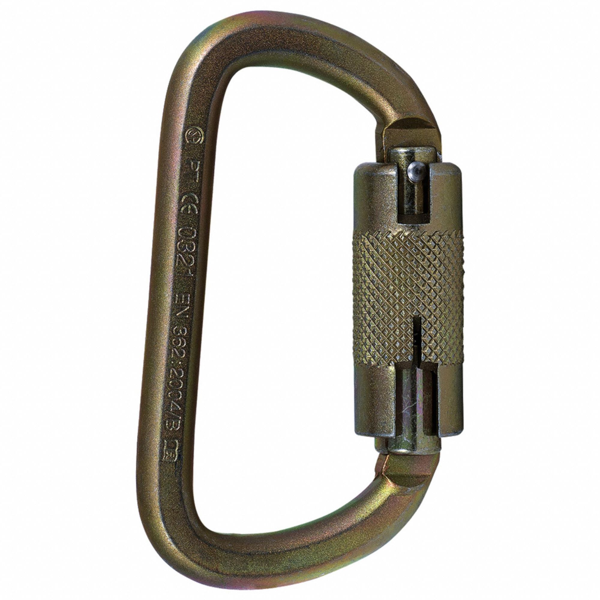 CARABINER, ¾ IN LENGTH, GREY, ZINC PLATED STEEL