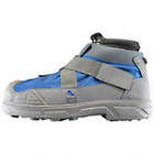 WINTER OVERSHOES, MENS, PLAIN TOE/LUG W/STUDS, GREY/BL, 6 IN HEIGHT, LARGE, FITS SZ 9 TO 10, NYLON