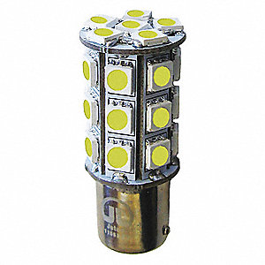 REPLACEMENT BULB, 1156, FLASHER, 12 V, AMBER/BLACK, 4 X 1 19/32 X 7 1/2 IN, ALUMINUM
