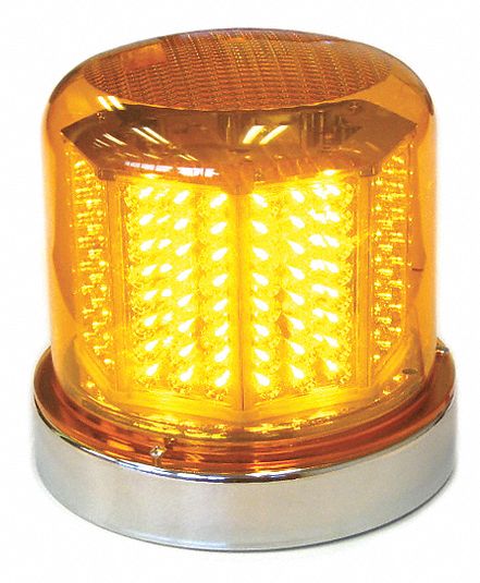 STROBE LIGHT, HIGH PROFILE, 192 LEDS, 12 TO 36 VDC, AMBER, 7.8 X 7.8 IN, POLYCARBONATE, PLASTIC