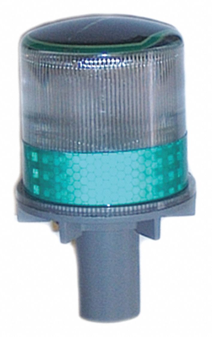 STROBE, BRACKET, ROUND, 3 LEDS, SOLAR, CLEAR, 6.2 IN, 3.54 IN, POLYCARBONATE, PLASTIC