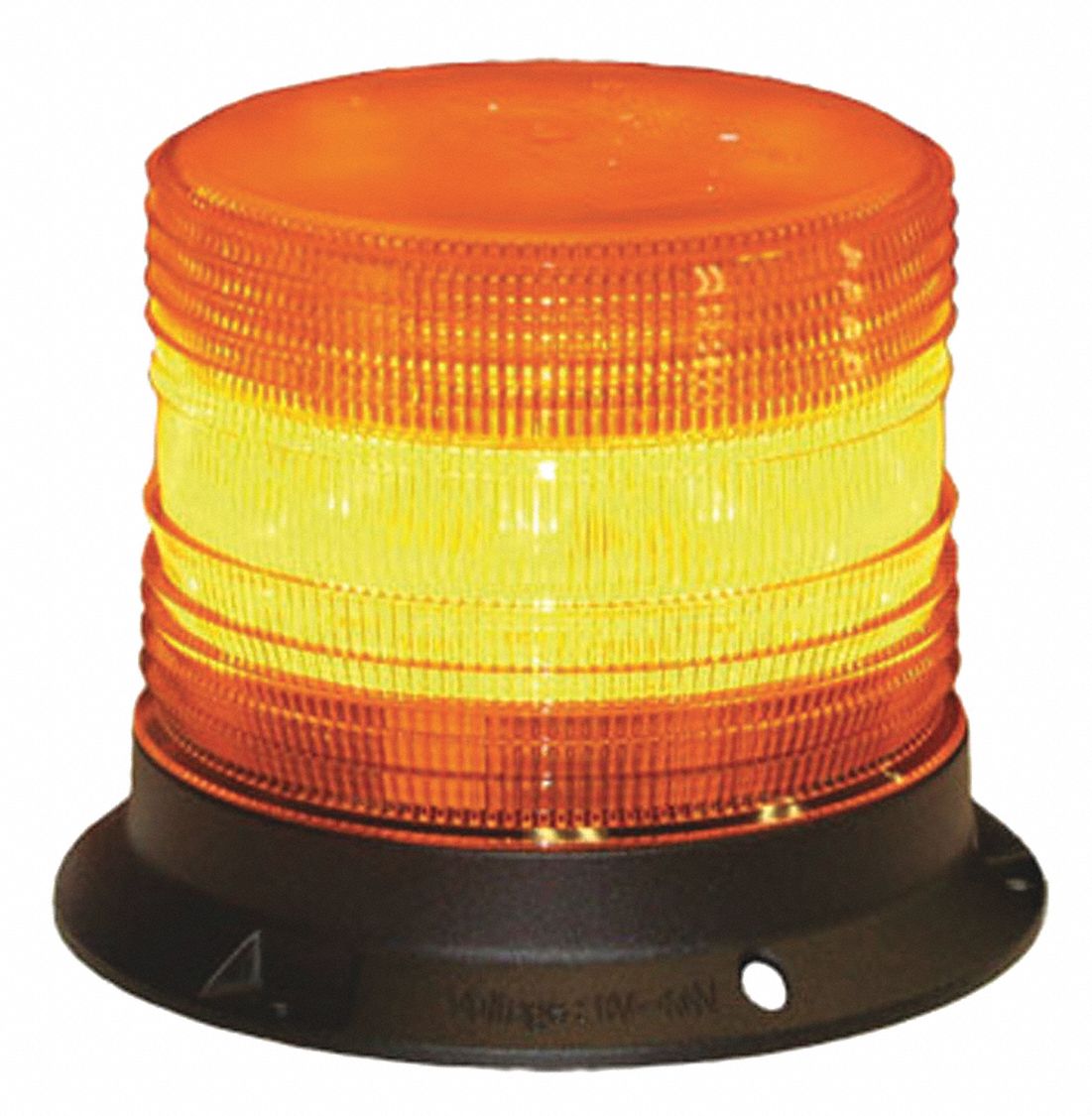 STROBE LIGHT, CLASS 3, ROUND, 12 LEDS, 12 TO 36 VDC, AMBER, 4.96 X 5.03 IN, POLYCARBONATE, PLASTIC