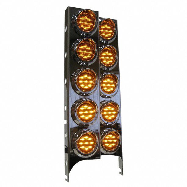 AIR CLEANER LIGHT BAR SET, 12V, HEAVY GAUGE STAINLESS STEEL, LED, RECTANGULAR BAR, 50,000 HR LAMP LIFE, 432X102X102 MM