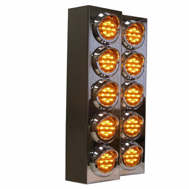 AIR CLEANER LIGHT BAR SET, 12V, HEAVY GAUGE STAINLESS STEEL, LED, RECTANGULAR BAR, 50,000 HR LAMP LIFE, 432X102X102 MM