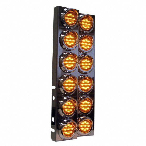 AIR CLEANER LIGHT BAR SET, 12V, HEAVY GAUGE STAINLESS STEEL, LED, RECTANGULAR BAR, 50,000 HR LAMP LIFE, 495X102X51 MM