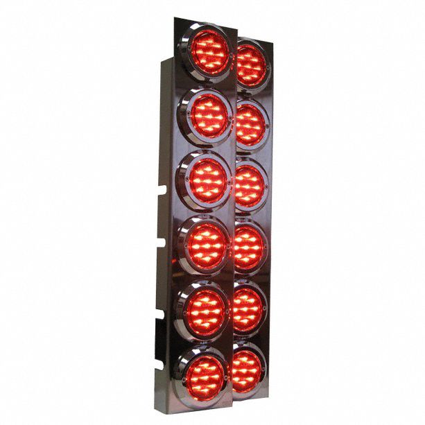 AIR CLEANER LIGHT BAR SET, 12V, HEAVY GAUGE STAINLESS STEEL, LED, RECTANGULAR BAR, 50,000 HR LAMP LIFE, 495X102X51 MM