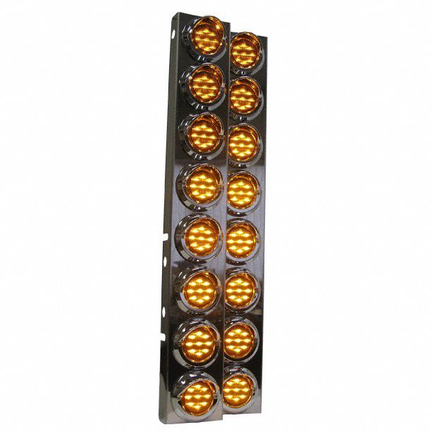 AIR CLEANER LIGHT BAR SET, 12V, HEAVY GAUGE STAINLESS STEEL, LED, RECTANGULAR BAR, 50,000 HR LAMP LIFE, 660X102X51 MM