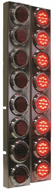 AIR CLEANER LIGHT BAR SET, 12V, HEAVY GAUGE STAINLESS STEEL, LED, RECTANGULAR BAR, 50,000 HR LAMP LIFE, 660X102X51 MM