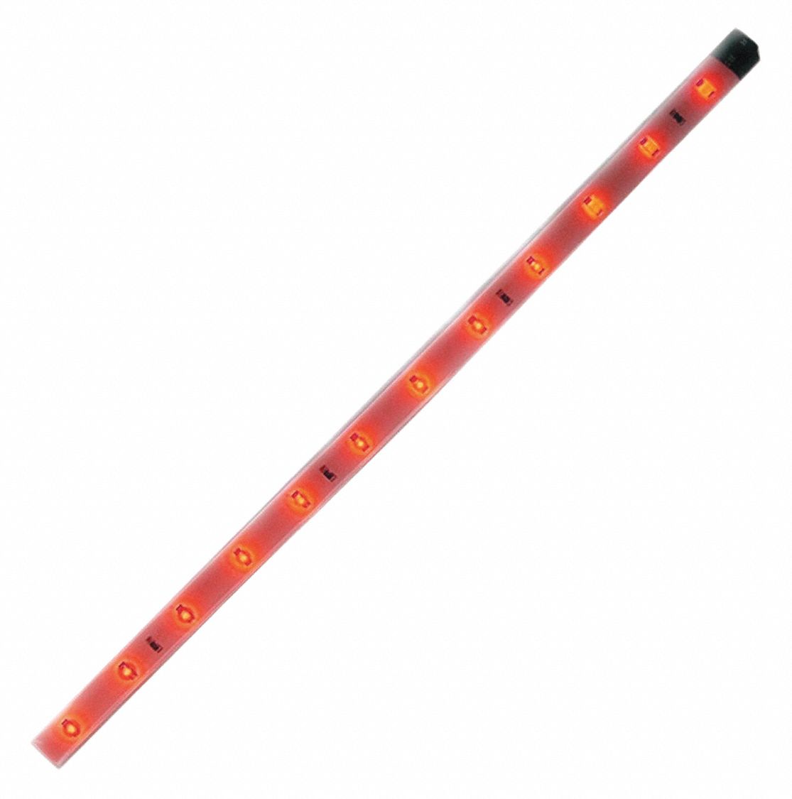 STRIP LIGHTING, INTERIOR, LED15, 12V DC, 200LM, DIRECT WIRE, RED, 10 X 1/2 X 1 IN, PUR, PK2