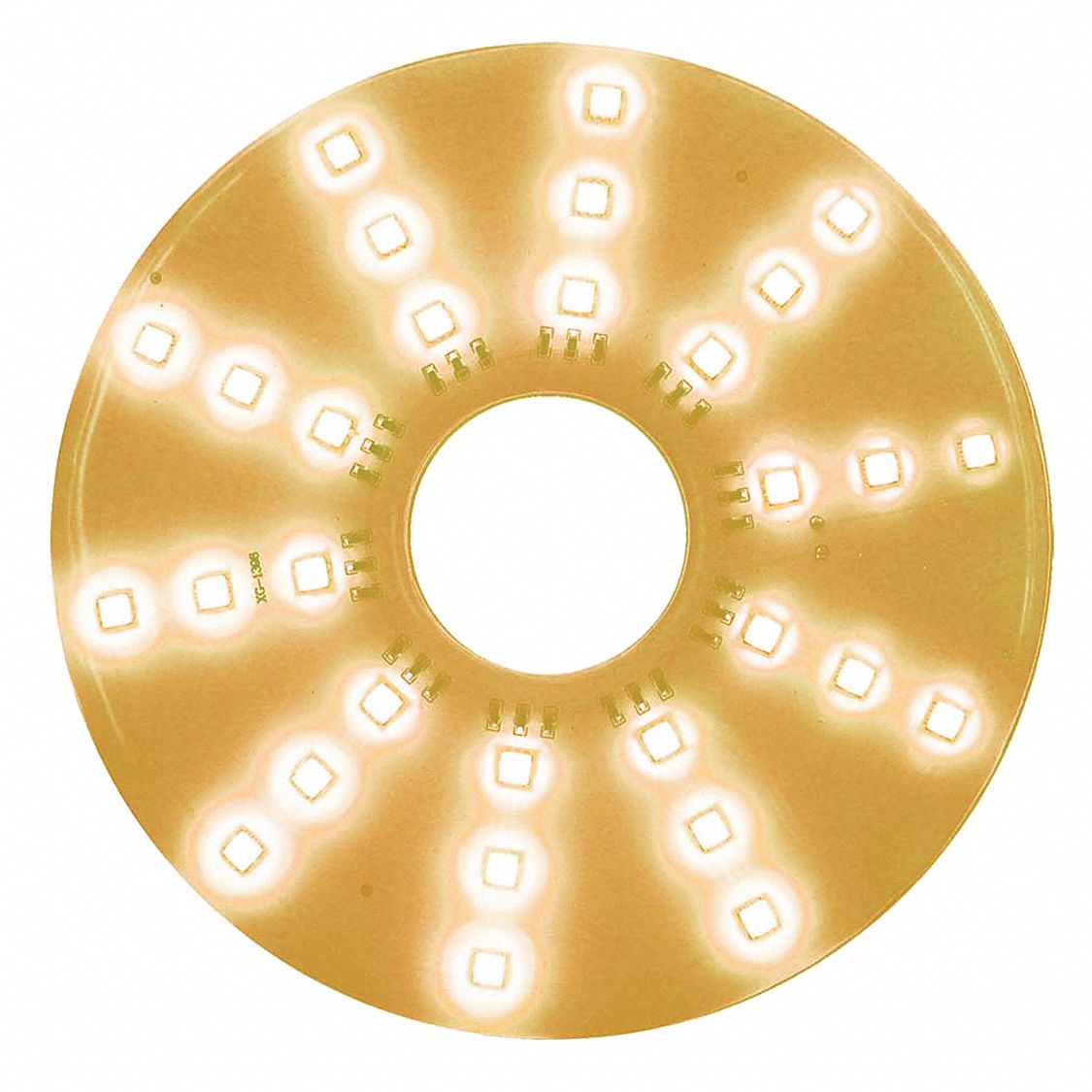 PAD LIGHTING, INTERIOR, ROUND, LED30, 12V DC, 450LM, DIRECT WIRE, AMBER, 7 X 7 X 1/2 IN, PUR