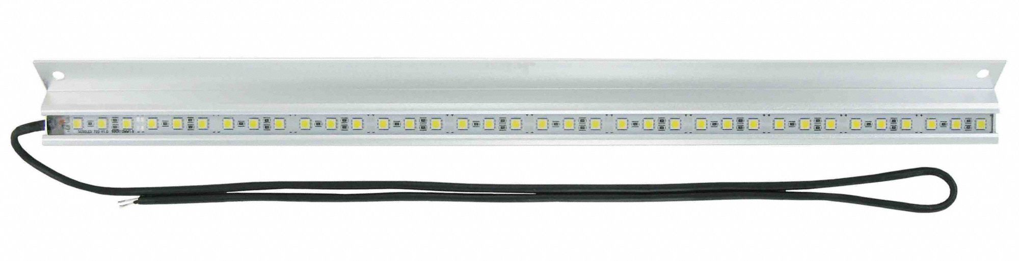 VEHICLE CABINET INTERIOR LIGHT, 12V, AL/POLYURETHANE, FLUSH MOUNT, LED, FLAT, DIRECT WIRE, 20,000 HR LAMP LIFE, 305 MM
