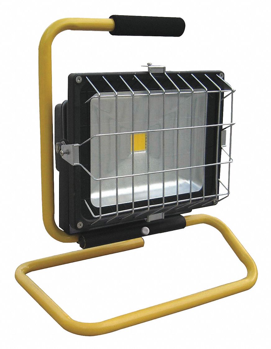 SHOP LIGHT, SQUARE, 12V/110 AC, WHITE/BLACK, 11 3/32 X 5 7/16 X 8 1/2 IN, GLASS/RUBBER