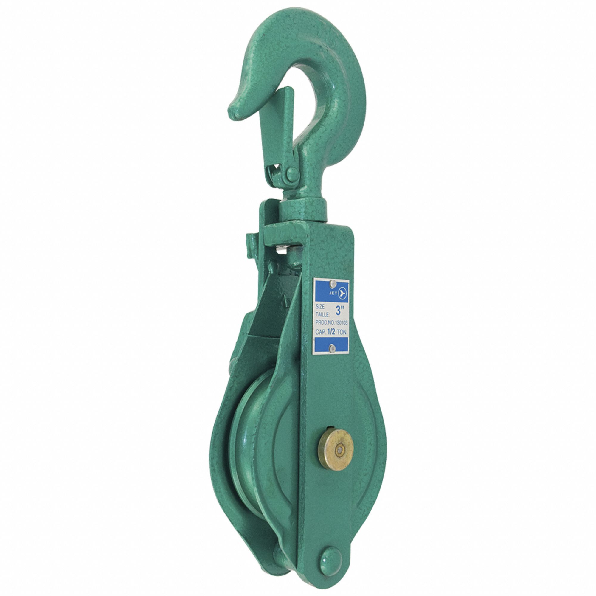 PULLEY BLOCK, 4,000 LB LOAD LIMIT, PAINTED, 6 IN