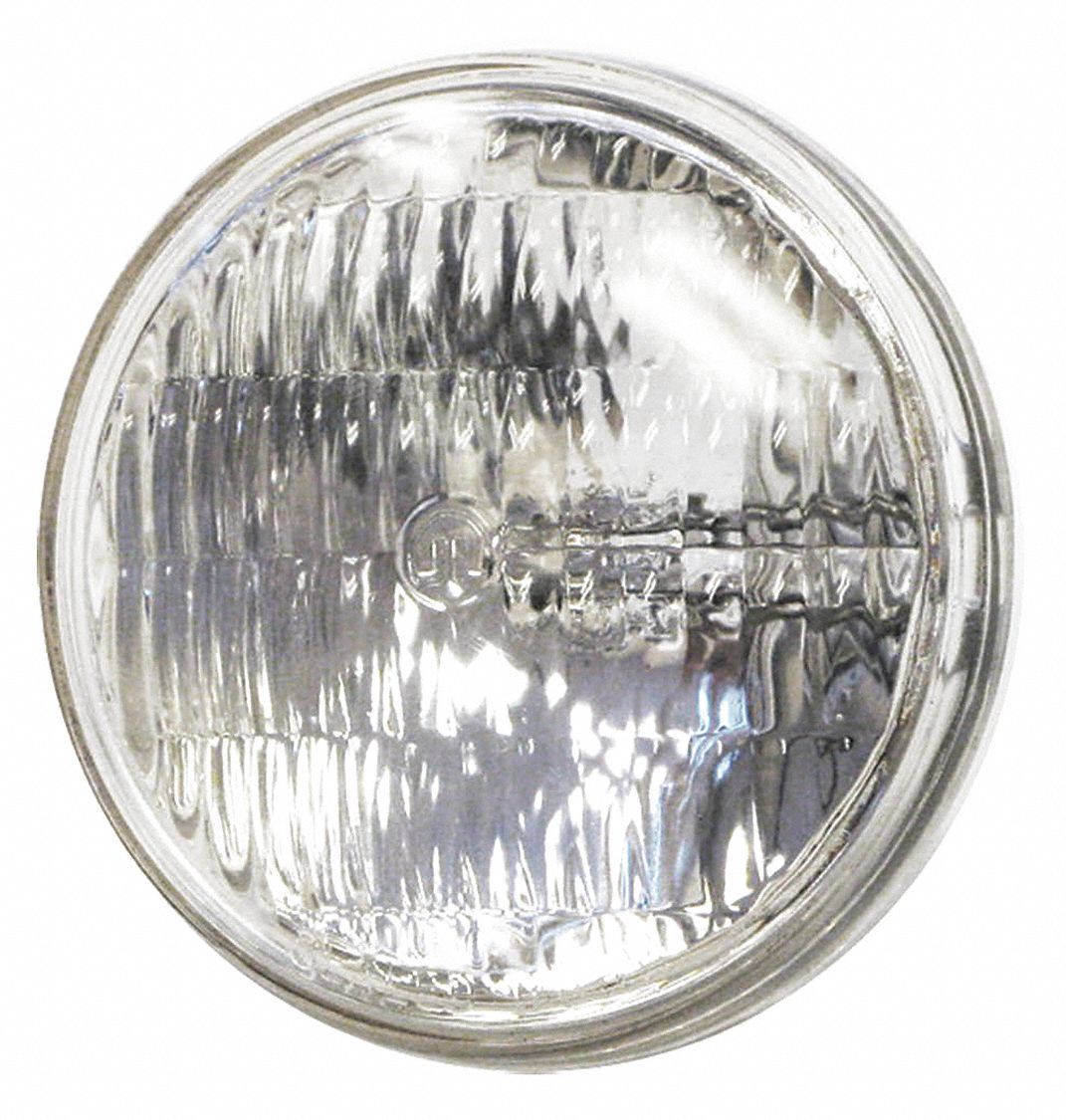 PAR 36 SEALED BEAM, ROUND, 12 V, WHITE/BLACK, 3 1/2 X 7 15/64 X 3 1/2 X 3 1/2 IN, GLASS/RUBBER