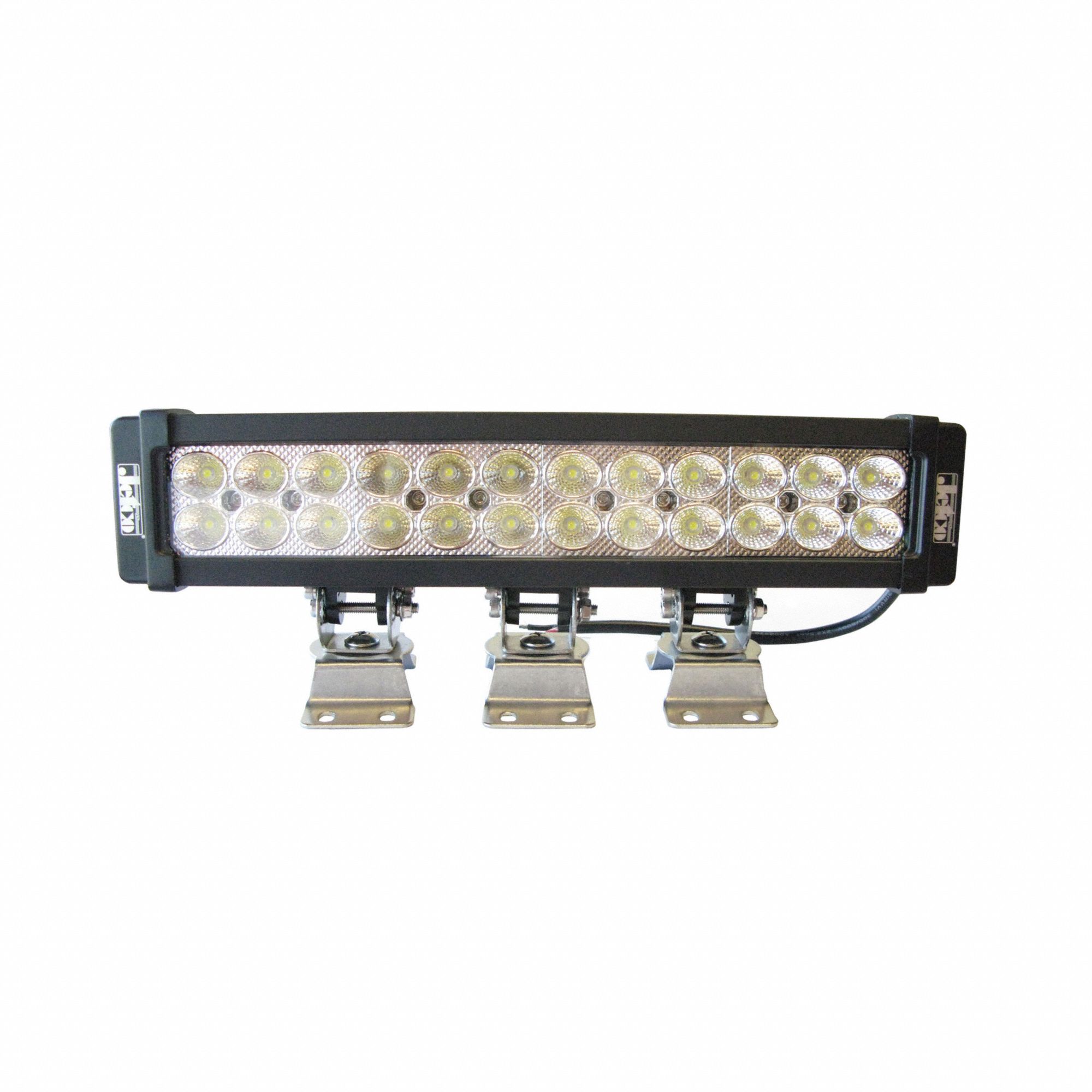 LIGHT BAR, 10 TO 30V, DIECAST AL, BRACKET MOUNT, LED, 72 W, STRAIGHT, DIRECT WIRE, 35,000 HR LAMP LIFE, 375X120 MM