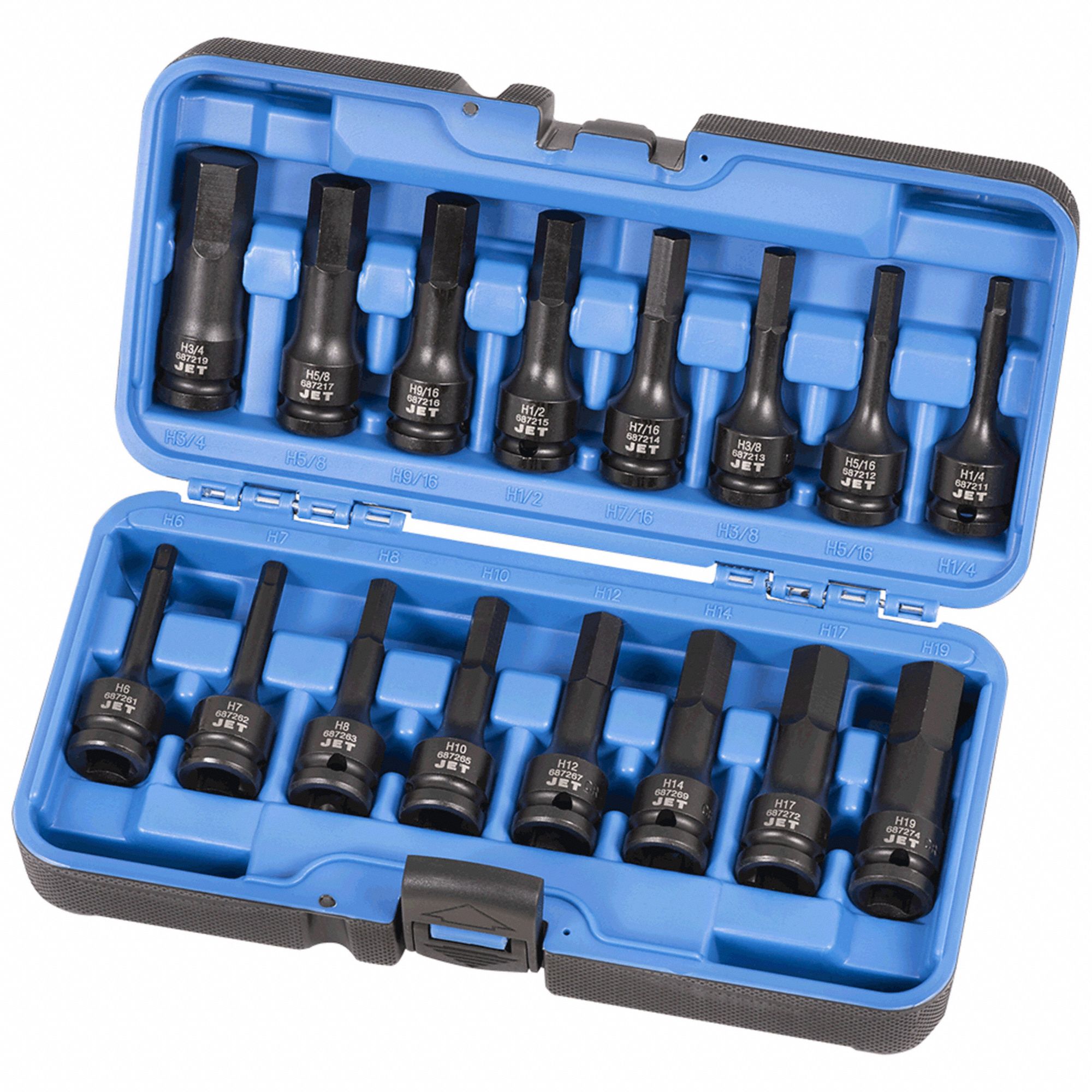 IMPCT SET SAE MET HEX 1/2DR 16PC