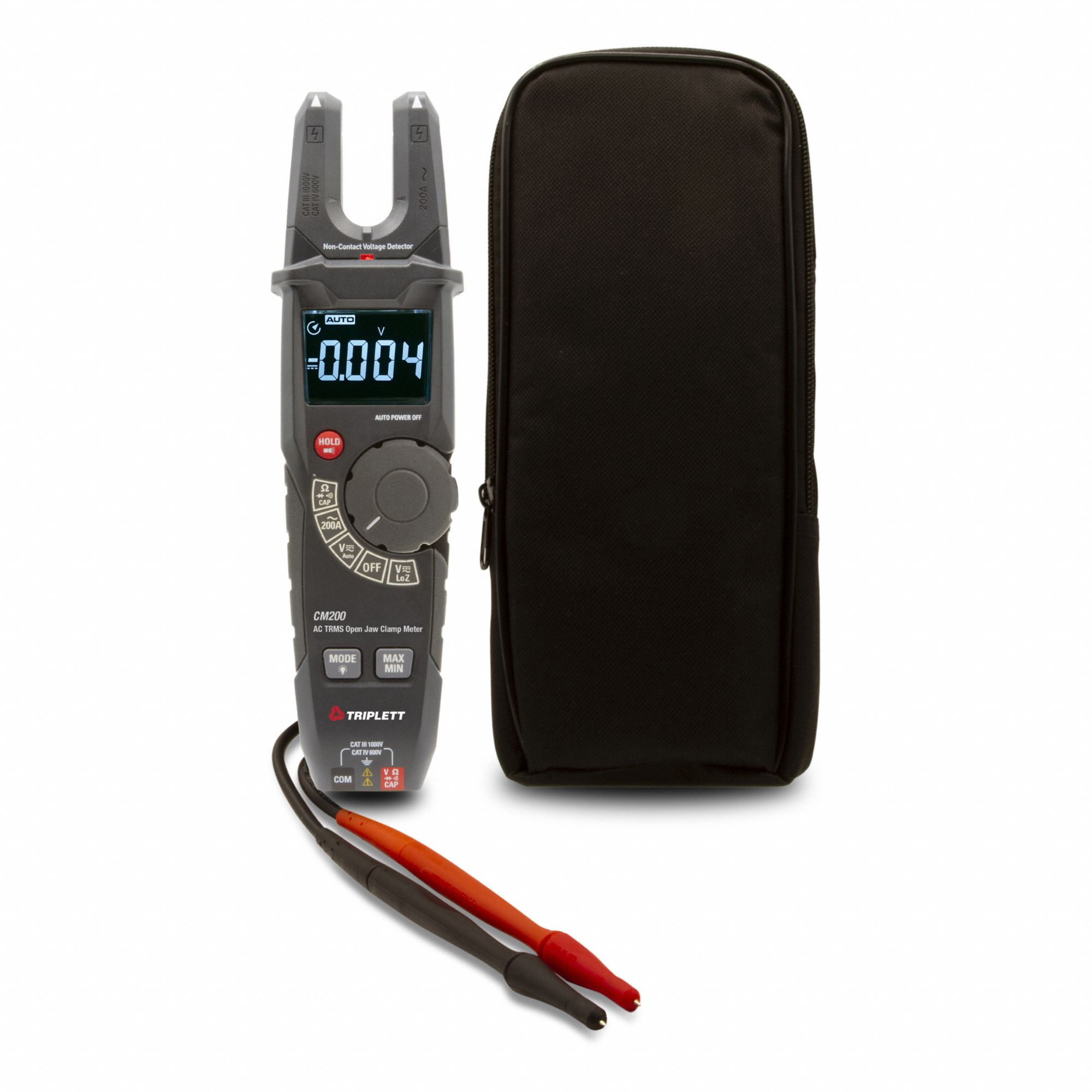 DIGITAL CLAMP METER,LED,2.5 IN W,200 A