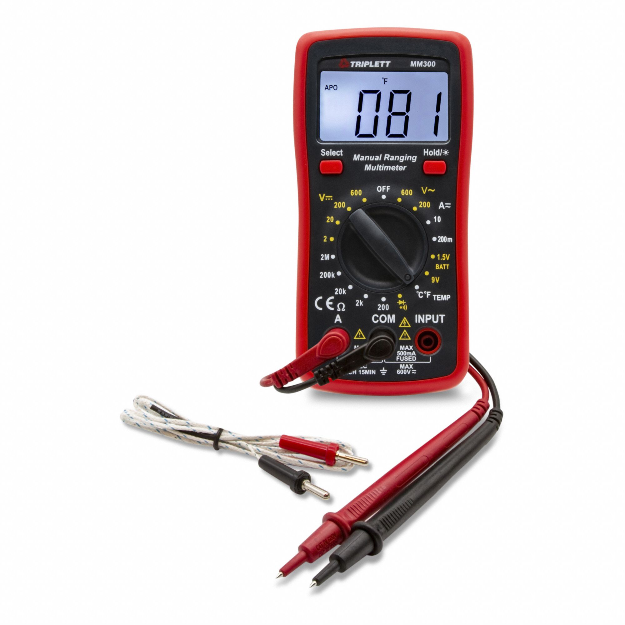 MULTIMETER,LCD,1.3 IN D,1000V,5.7 IN H