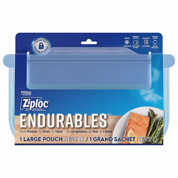 RECLOSABLE BAG, POLYETHYLENE, BLUE, ZIP SEAL