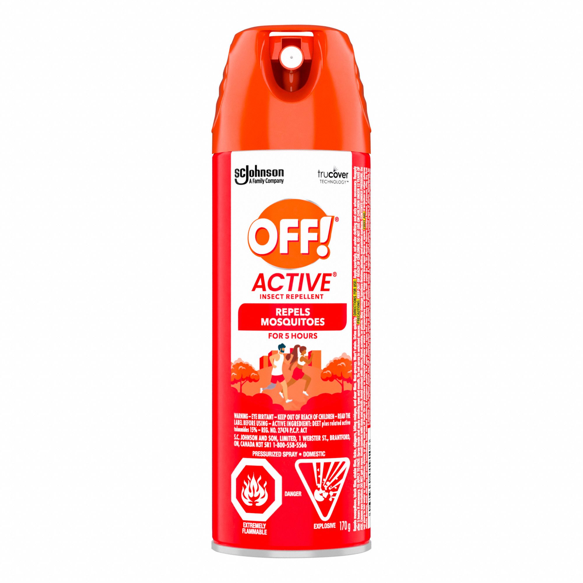 MOSQUITO/INSECT REPELLENT, INDOOR/OUTDOOR, AEROSOL, 15% DEET, 170 G