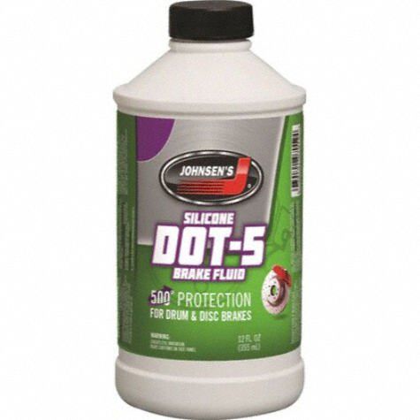 Silicone Brake Fluid: DOT 5, Silicone, 12 oz Container Size, Violet