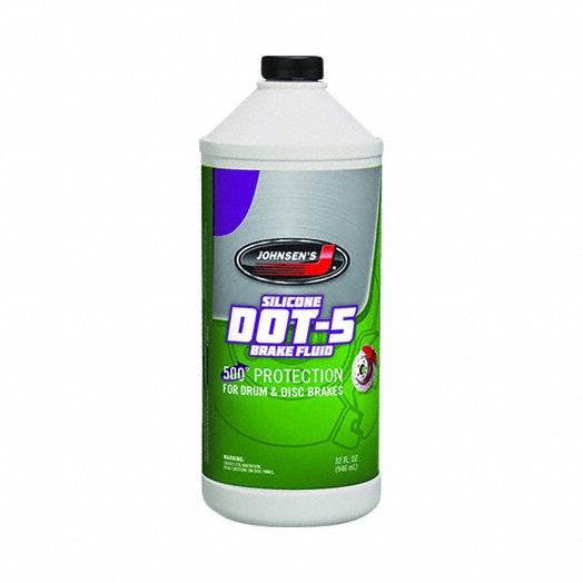 Silicone Brake Fluid: DOT 5, Silicone, 32 oz Container Size, Violet