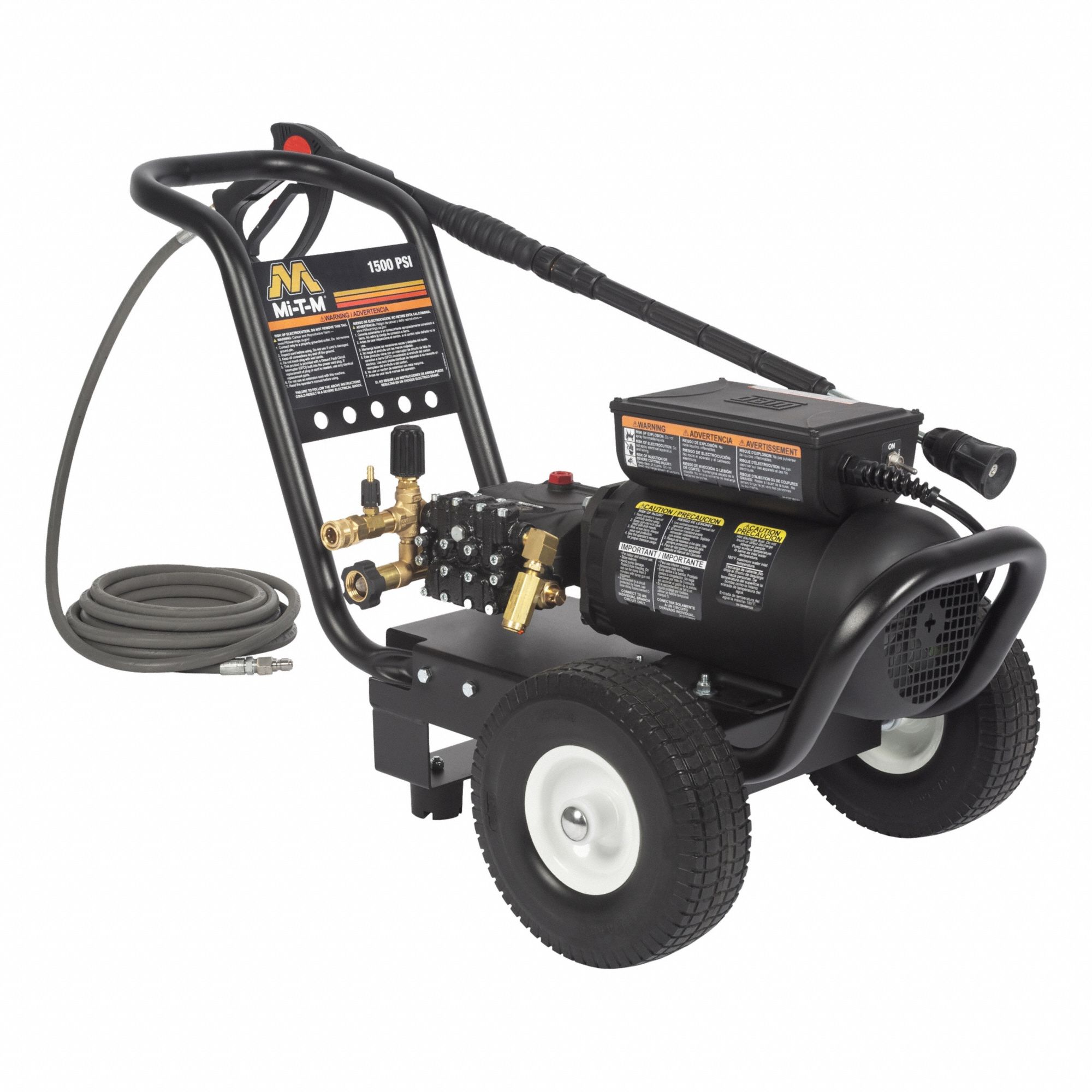 MI T M Cart 120 V Single Phase Electric Pressure Washer 39W806 JP 1502 4ME1 Grainger