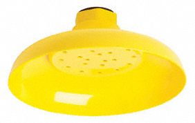 REPLACEMENT SHOWER ROSE/HEAD, YELLOW, 10 X 10 X 4 13/32 IN, ABS PLASTIC