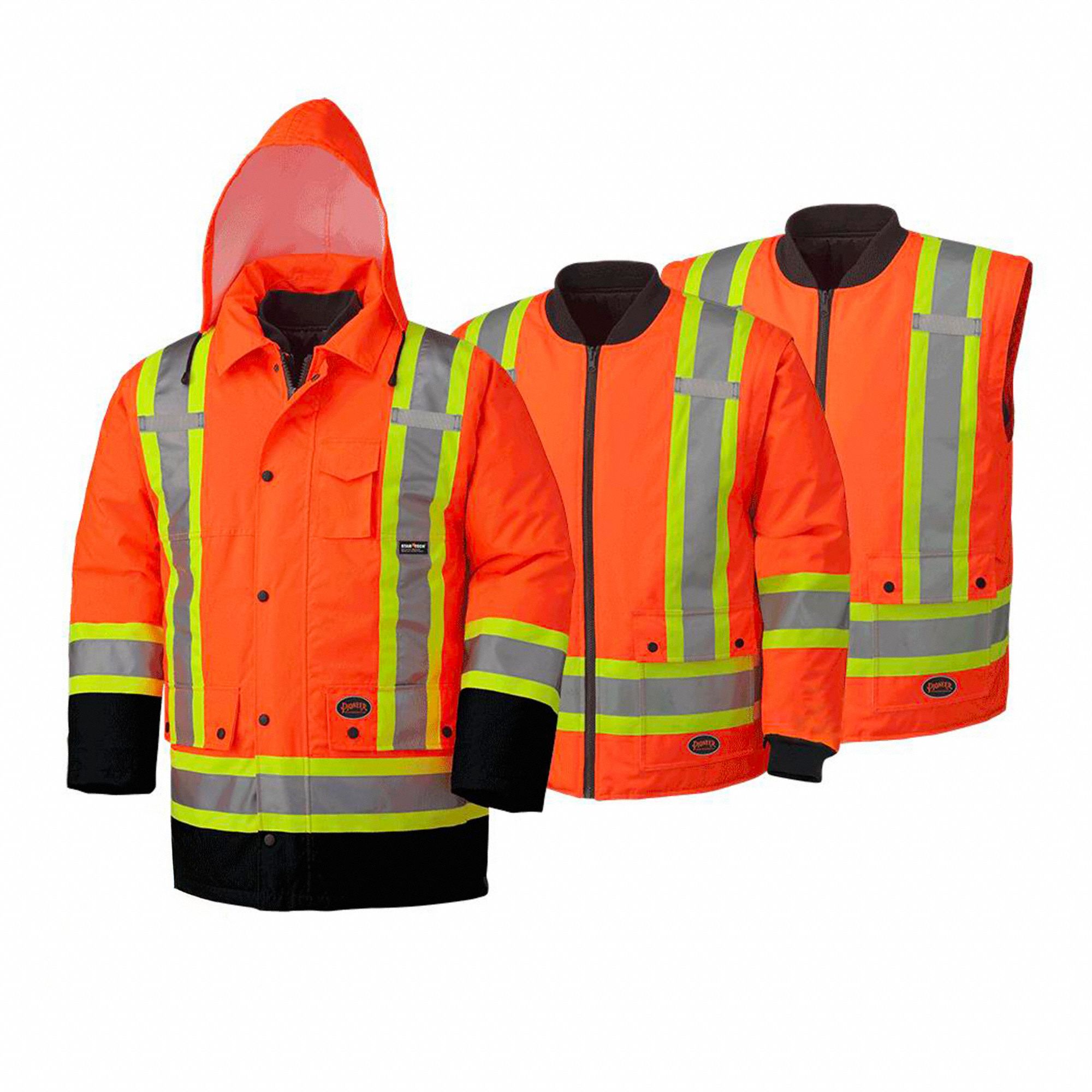 PARKA HI VIS 6 IN 1REF ORANGE L