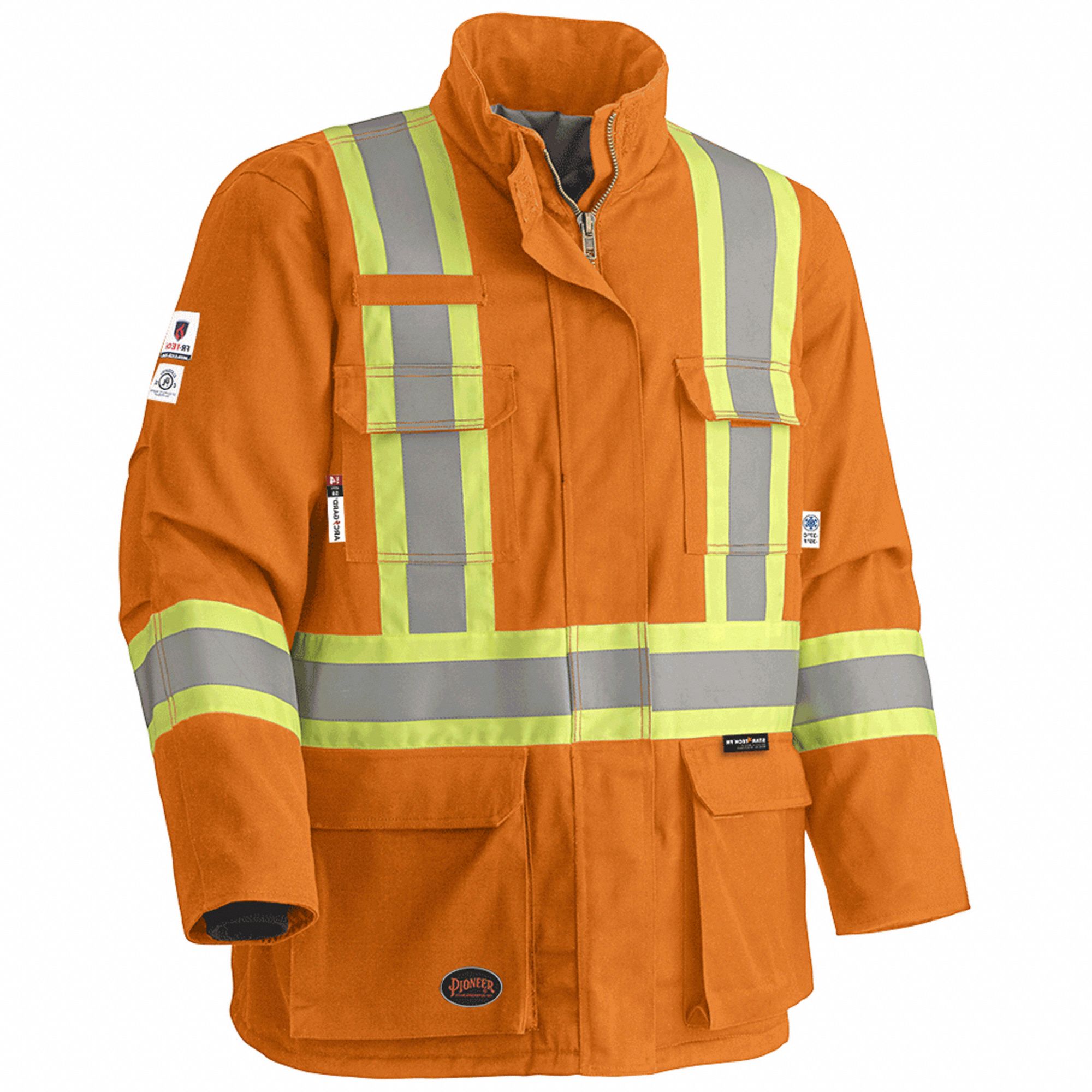 FLAME RESISTANT JACKET,ORANGE,SZ 2XL