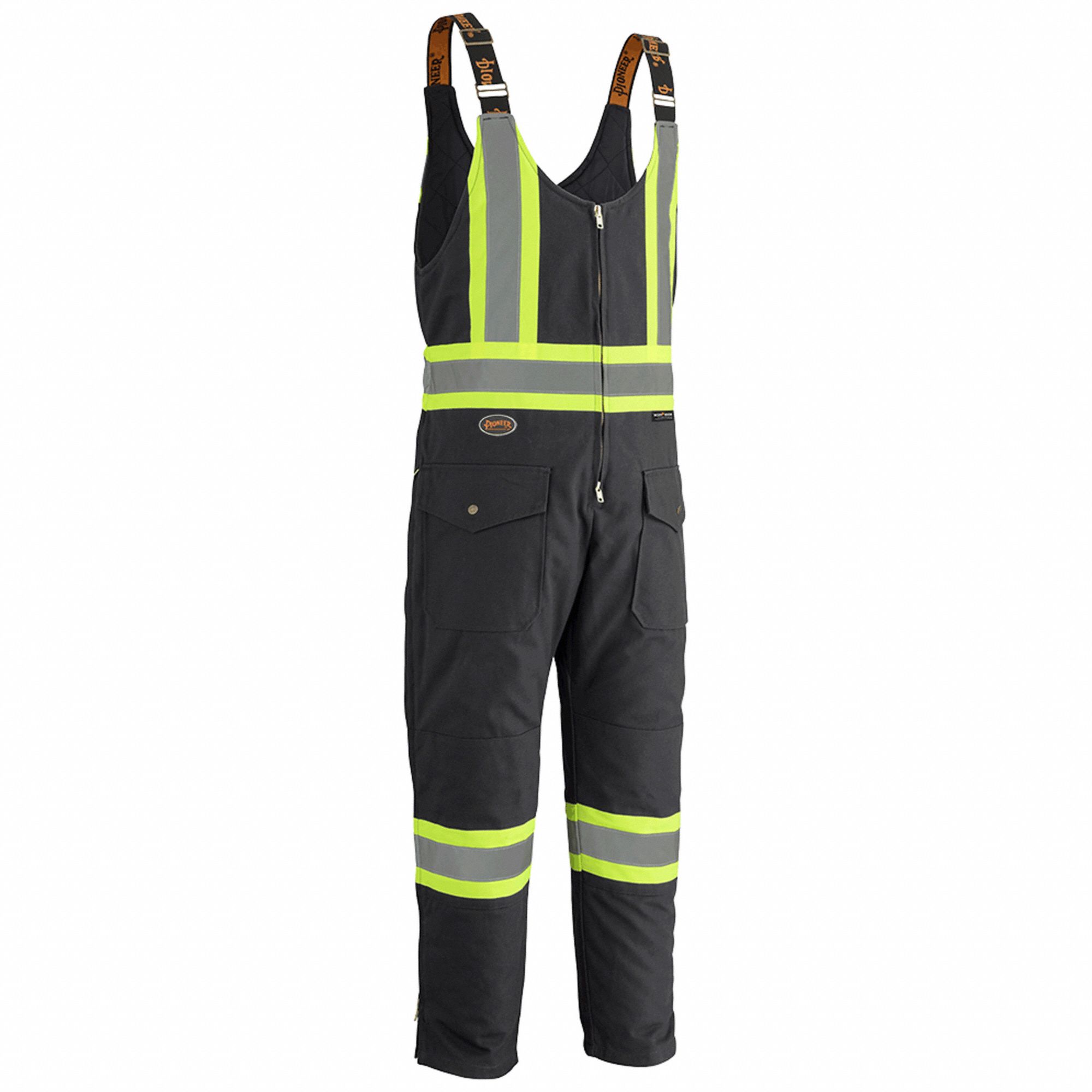 MEN'S OVERALLS, BLACK, SIZE M, COTTON, HIGH-VISIBILITY, 10.5 OZ FABRIC WEIGHT