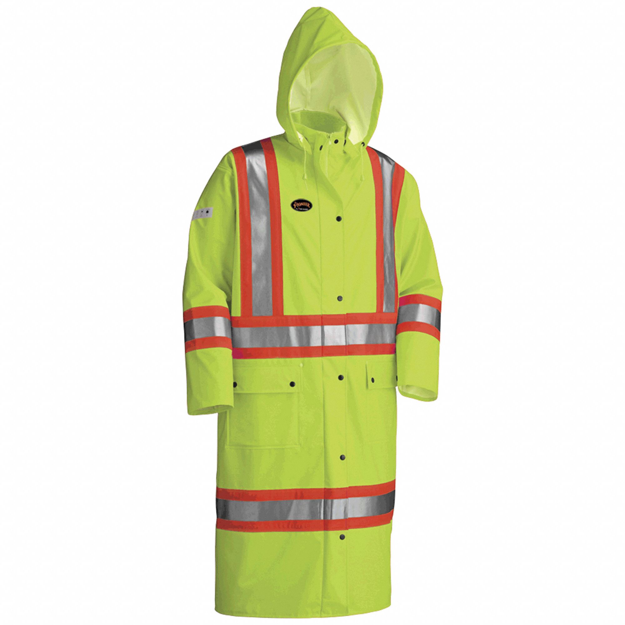 RAIN JACKET,POLYESTER,SZ XL,GREEN