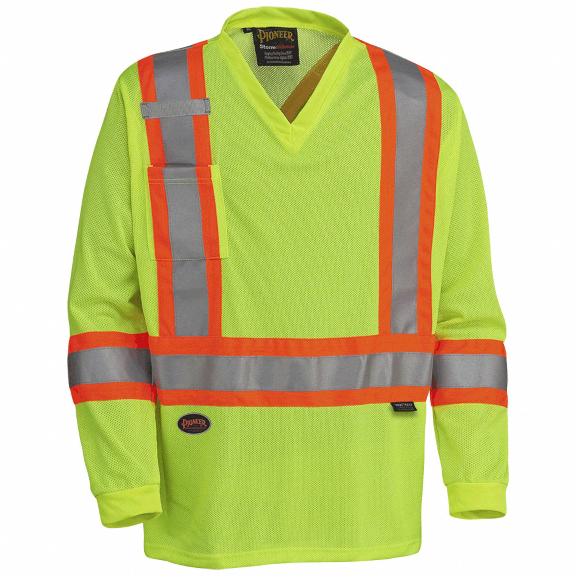 LONG SLEEVE T-SHIRT,SZ 2XL,GREEN,MESH